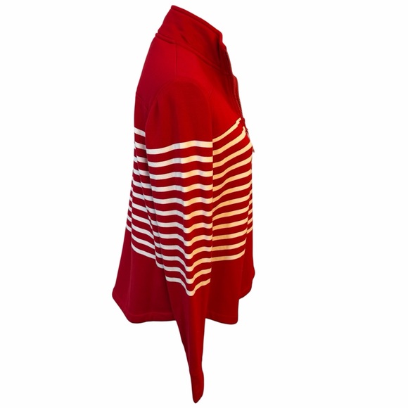 Vineyard Vines Pullover 1/4 Red Striped Relaxed Shep Shirt Soft Preppy Sz Medium - Picture 6 of 12